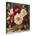 Wandbilder Vase mit Blumen auf einem Tisch