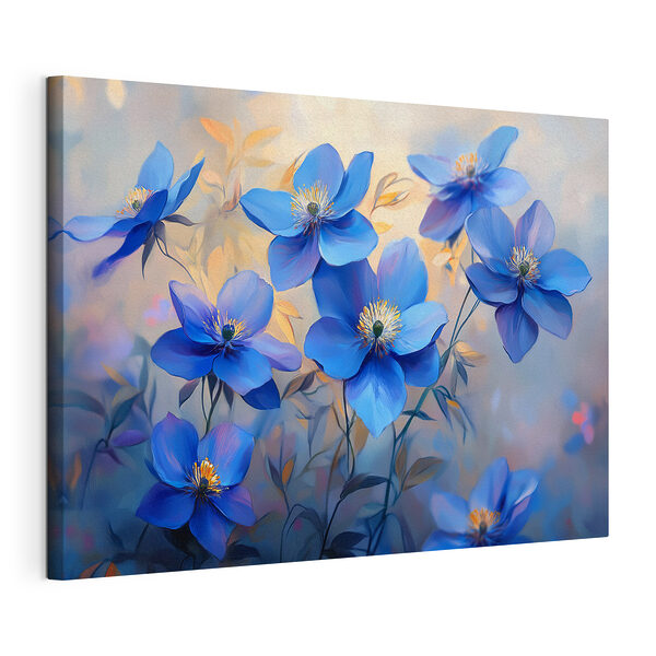 Wandbilder Wandbilder Gruppe von blauen Blumen (Artikelnummer: s42849)