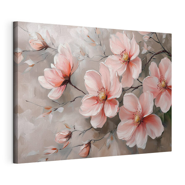 Gemälde mit rosa Blumen Wandbilder Gemälde mit rosa Blumen