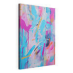 Wandbilder Buntes Bild mit rosa und blauen Farbspritzern