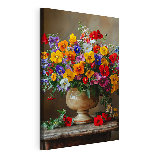 Wandbilder Wandbilder Vase mit bunten Blumen (Artikelnummer: s42976)
