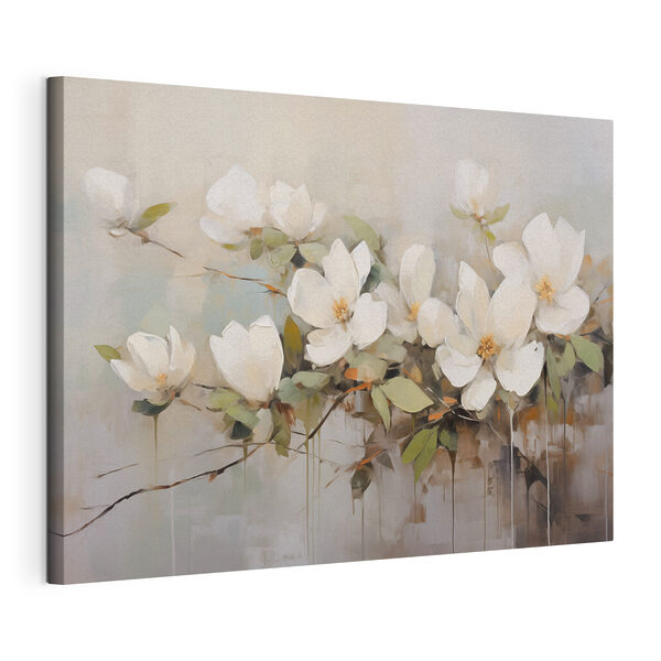 Gemälde mit weißen Blumen Wandbilder Gemälde mit weißen Blumen