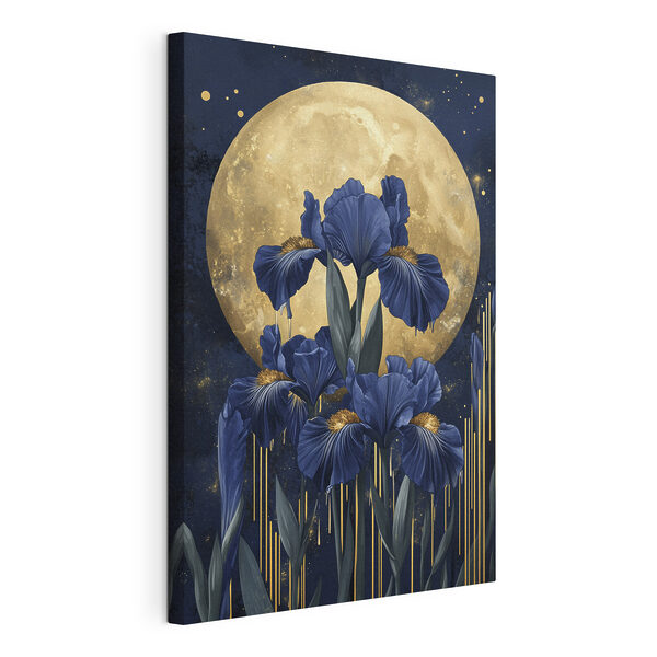 Wandbilder Wandbilder Gemälde mit Blumen und einem Mond (Artikelnummer: s44510)