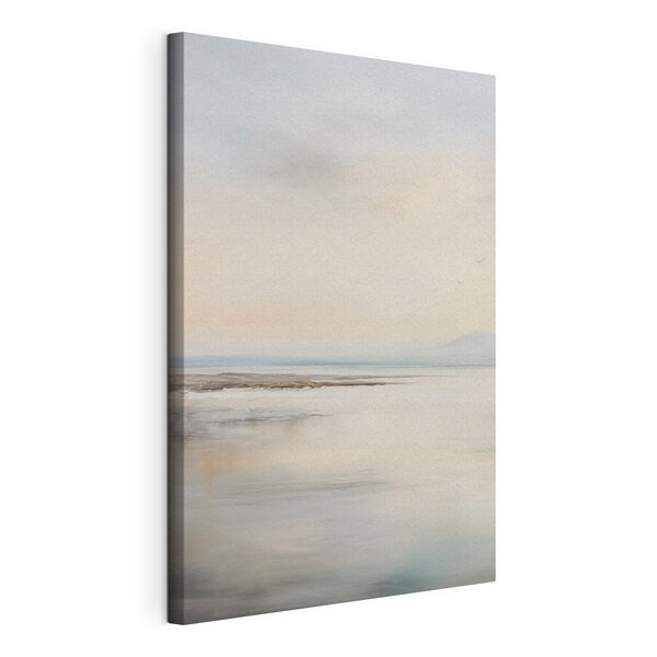 Landschaft mit einem See und fliegenden Vögeln Wandbilder Landschaft mit einem See und fliegenden Vögeln