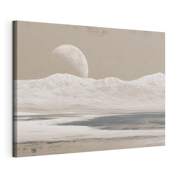 Wandbilder Mond über einem schneebedeckten Berg (Artikelnummer: s44787) Wandbilder Wandbilder Mond über einem schneebedeckten Berg (Artikelnummer: s44787)