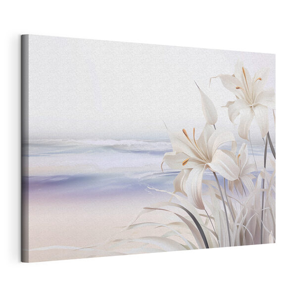 Wandbilder Weiße Blumen am Strand (Artikelnummer: s44850) Wandbilder Wandbilder Weiße Blumen am Strand (Artikelnummer: s44850)