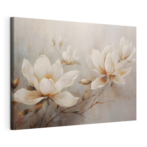 Gemälde mit weißen Blumen Wandbilder Gemälde mit weißen Blumen