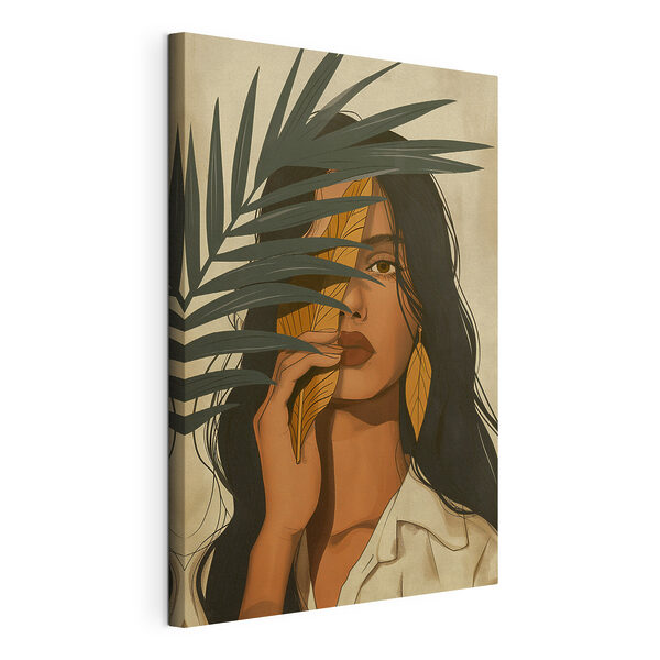 Wandbilder Frau, die sich ein Blatt vor das Gesicht hält (Artikelnummer: s44960) Wandbilder Wandbilder Frau, die sich ein Blatt vor das Gesicht hält (Artikelnummer: s44960)