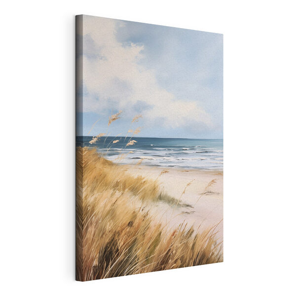 Strand mit Gras und Wasser Wandbilder Strand mit Gras und Wasser