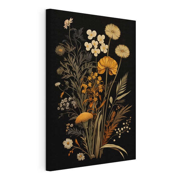 Ein farbenfroher Strauß aus Wildblumen wird präsentiert Wandbilder Ein farbenfroher Strauß aus Wildblumen wird präsentiert