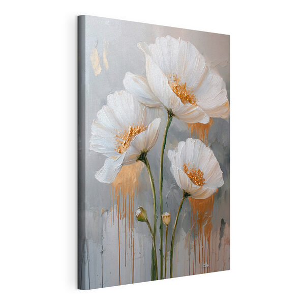 Gemälde mit weißen Blumen Wandbilder Gemälde mit weißen Blumen
