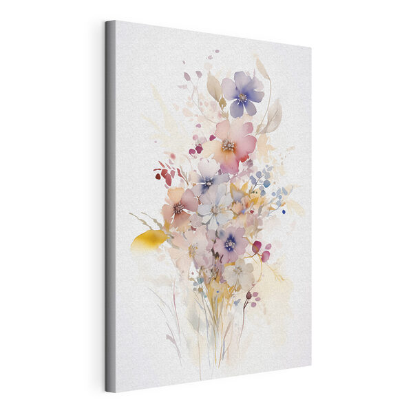 Gemälde mit Blumen auf weißem Hintergrund Wandbilder Gemälde mit Blumen auf weißem Hintergrund