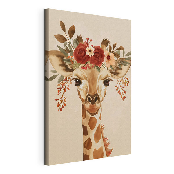 Wandbilder Giraffe mit Blumen auf dem Kopf (Artikelnummer: s45331) Wandbilder Wandbilder Giraffe mit Blumen auf dem Kopf (Artikelnummer: s45331)