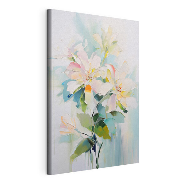 Wandbilder Wandbilder Blumenmalerei auf weißem Untergrund (Artikelnummer: s45549)