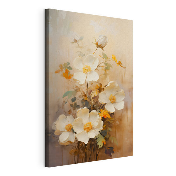 Gemälde mit weißen Blumen Wandbilder Gemälde mit weißen Blumen