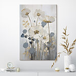 Wandbilder Gemälde mit Blumen und Blättern