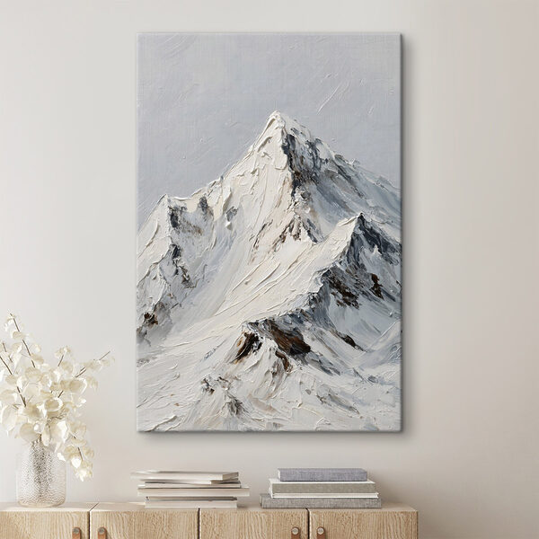 Verschneiter Berg mit Schnee auf dem Gipfel Wandbilder Verschneiter Berg mit Schnee auf dem Gipfel
