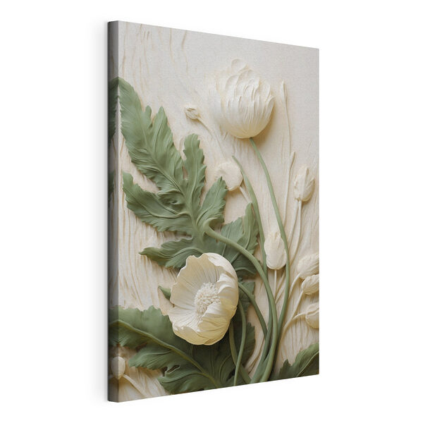 Wandbilder Wandbilder Weiße und grüne Blume (Artikelnummer: s49496)