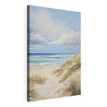 Wandbilder Strand mit Gras und Wasser