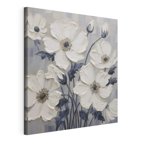 Wandbilder Wandbilder Gemälde mit weißen Blumen (Artikelnummer: s49505)