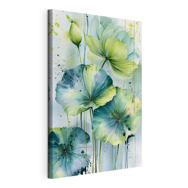 Wandbilder Wandbilder Gemälde mit grünen und blauen Blättern (Artikelnummer: s49562)