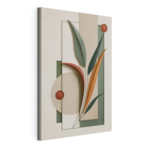 Wandbilder Wandbilder Kunstwerk aus Blättern und Kreisen (Artikelnummer: s49417)