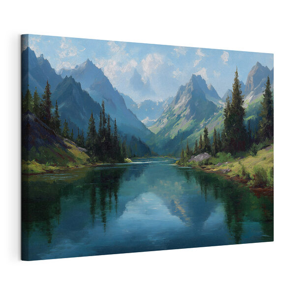 Wandbilder Fluss mit Bäumen und Bergen im Hintergrund (Artikelnummer: s49632) Wandbilder Wandbilder Fluss mit Bäumen und Bergen im Hintergrund (Artikelnummer: s49632)
