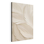 Wandbilder Elegantes, zartes Federdesign in Creme