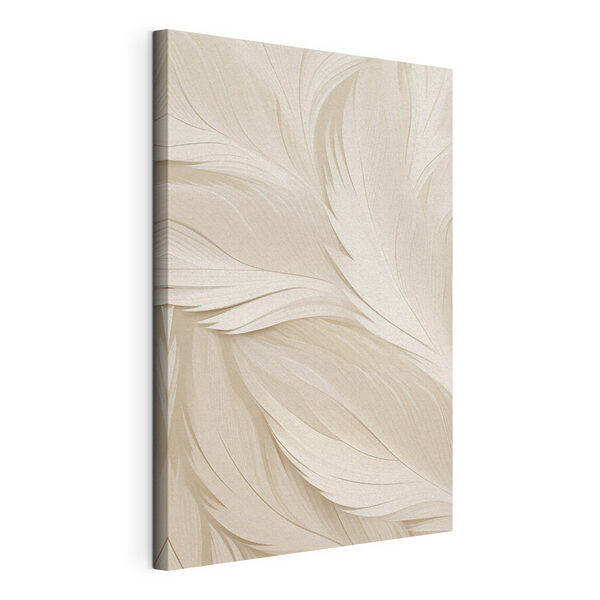 Elegantes, zartes Federdesign in Creme Wandbilder Elegantes, zartes Federdesign in Creme