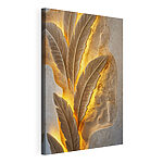Wandbilder Ein elegantes Blattmotiv, das die Wand hervorhebt