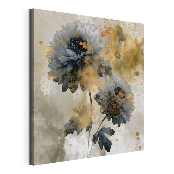 Blumen mit kunstvollen Farbtupfern Wandbilder Blumen mit kunstvollen Farbtupfern