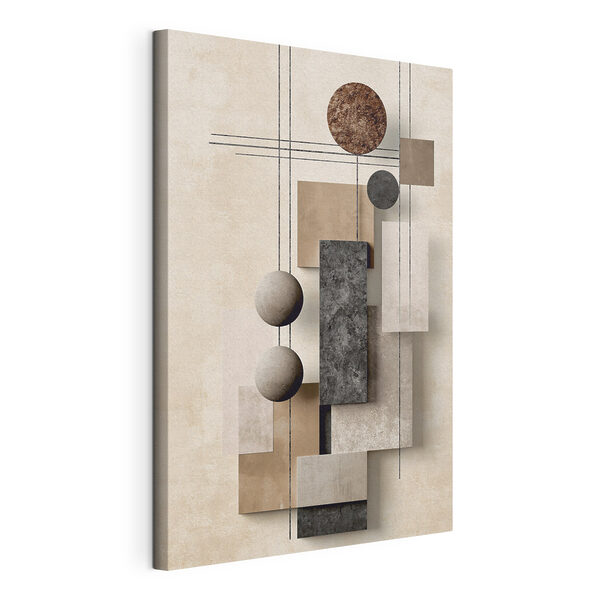 Wanddekoration mit geometrischen Formen und Kreisen Wandbilder Wanddekoration mit geometrischen Formen und Kreisen