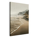 Wandbilder Strand mit Wellen und Bergen