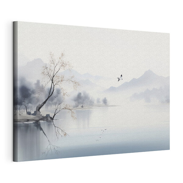 Wandbilder Ein Vogel fliegt über einen See (Artikelnummer: s45518) Wandbilder Wandbilder Ein Vogel fliegt über einen See (Artikelnummer: s45518)