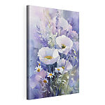 Wandbilder Gemälde mit weißen Blumen
