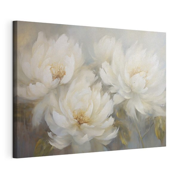 Gemälde mit weißen Blumen Wandbilder Gemälde mit weißen Blumen