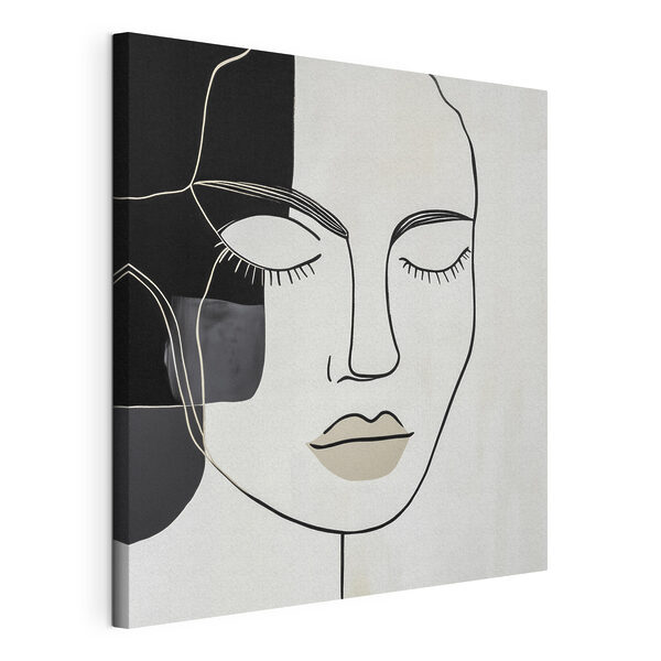Wandbilder Schwarz-Weiß-Illustration des Gesichts einer Frau (Artikelnummer: s45987) Wandbilder Wandbilder Schwarz-Weiß-Illustration des Gesichts einer Frau (Artikelnummer: s45987)