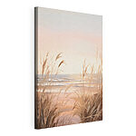 Wandbilder Strand mit hohem Gras und Wasser