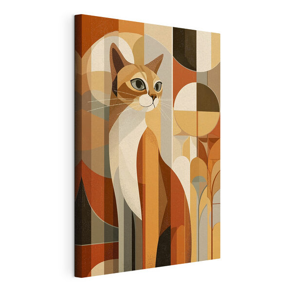 Katze vor einem bunten Hintergrund Wandbilder Katze vor einem bunten Hintergrund