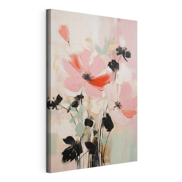 Wandbilder Wandbilder Blumenmalerei auf weißem Untergrund (Artikelnummer: s46687)