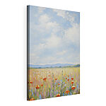 Wandbilder Blumen- und Grasfeld