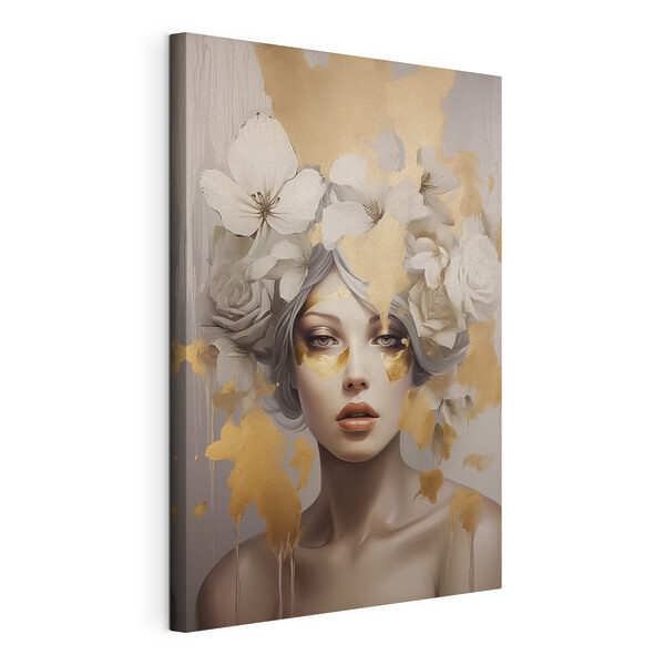 Wandbilder Gemälde einer Frau mit Blumen im Haar (Artikelnummer: s47006) Wandbilder Wandbilder Gemälde einer Frau mit Blumen im Haar (Artikelnummer: s47006)