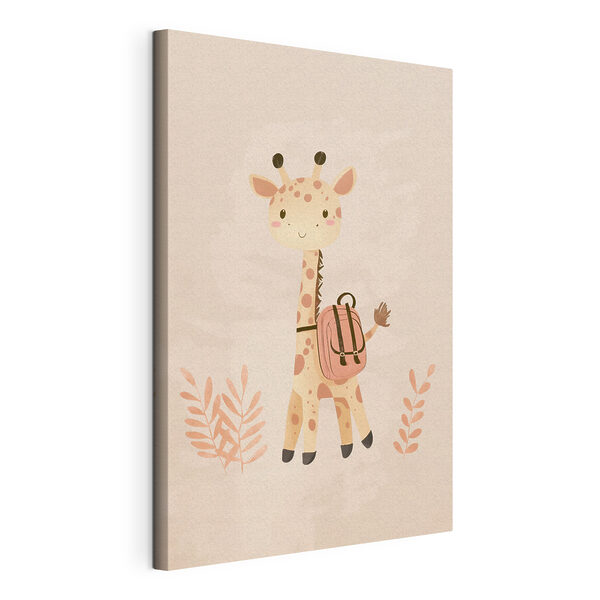 Giraffe mit Rucksack Wandbilder Giraffe mit Rucksack
