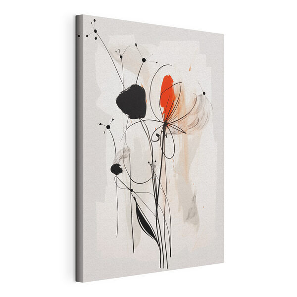 Gemälde mit Blumen und Linien Wandbilder Gemälde mit Blumen und Linien