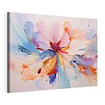 Wandbilder Bunte Blume mit Wirbelmustern