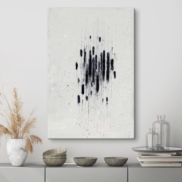 Schwarze Farbe auf weißem Untergrund Wandbilder Schwarze Farbe auf weißem Untergrund