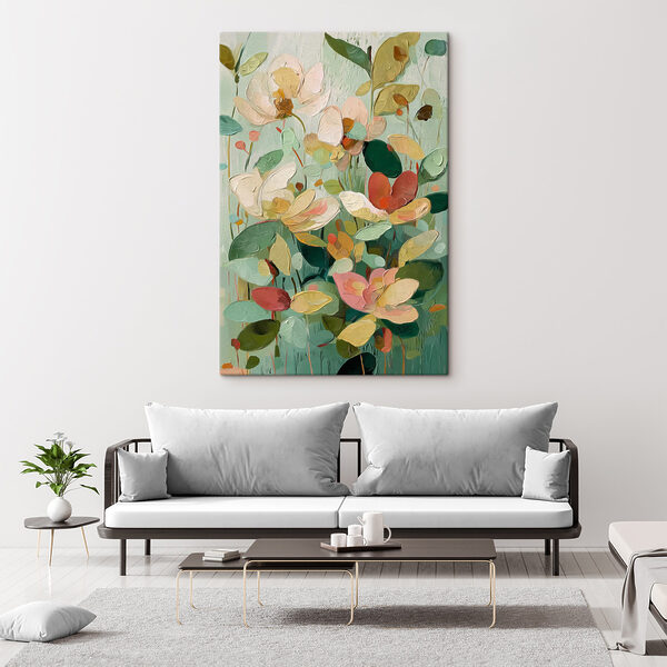 Gemälde mit Blumen und Blättern Wandbilder Gemälde mit Blumen und Blättern