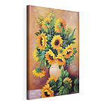 Wandbilder Gemälde von Sonnenblumen in einer Vase