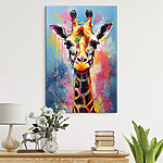 Wandbilder Gemälde einer Giraffe