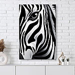 Wandbilder Zebra in auffälligem Schwarz-Weiß